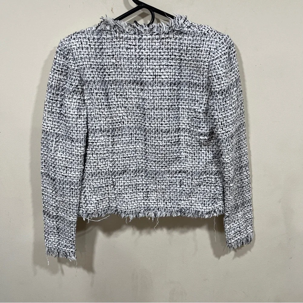 EUC IRO Unplug Metallic Tweed Jacket size 36 blazer career professional